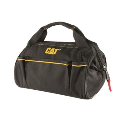 TOOL BAG WIDE MOUTH W/ZIP 13" CAT