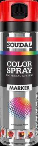 PAINT MARKER SPRAY FLUO RED 500ML