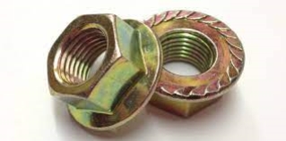 NUT FLANGE 3/8" WW SERRATED GALV