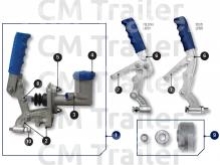 MASTER CYL&BRKT ASSY FOLD LEVER 3/4" ZP