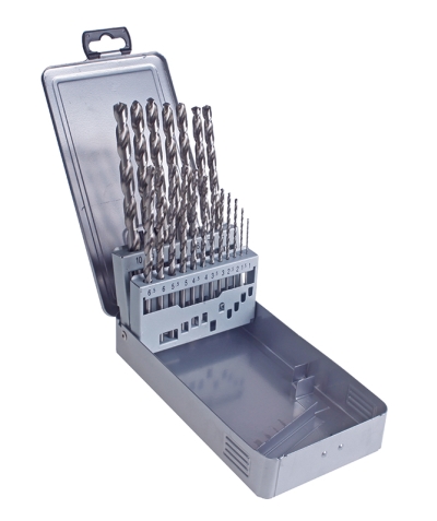 DRILL SET LONG SERIES 1-10MM HSS 19PC