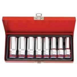 SOCKET SET DEEP 1/2DR 1/2-15/16" 8PC