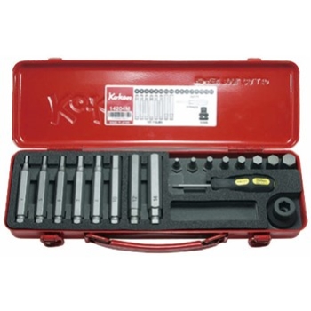 SOCKET SET IMPACT HEX 1/2DR 18PC