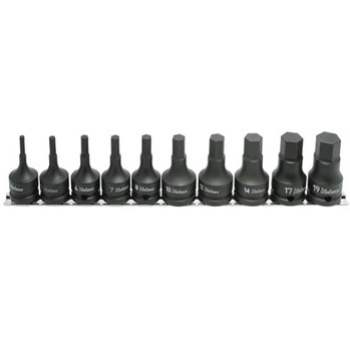 SOCKET SET RAIL IMPACT 4-19mm 10PC