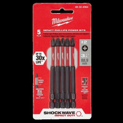 BIT SET POWER #2 PH 89MM 5PC S/WAVE MW