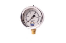 P GAUGE 63MM 0-1000KPA BE SS/BRASS L/FILL