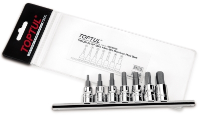 BIT SET RAIL HEX 3/8DR AF 7PC T/TUL