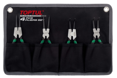PLIERS SET CIRCLIP 4PC ROLL T/TUL