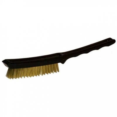 BRUSH WIRE 4ROW BRASS BLACK PLAS