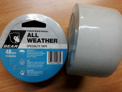 TAPE ALL WEATHER PVC WHITE 48MM 10MT