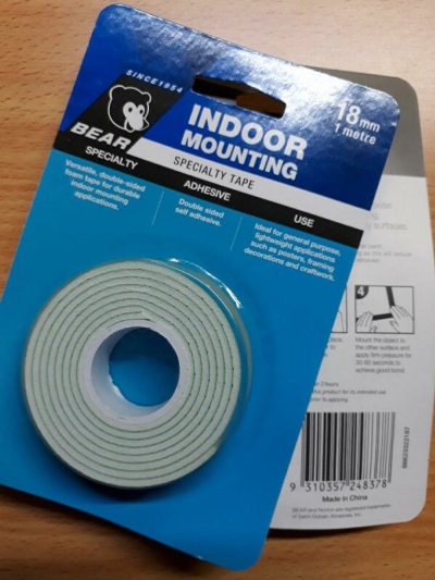 TAPE FOAM 18MM 1MT D/SIDED