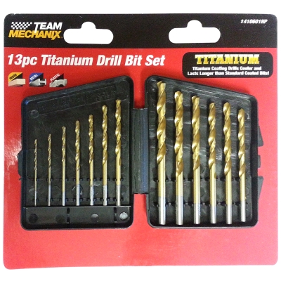 DRILL SET TITANIUM 13PC
