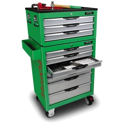 TOOL CHEST GREEN 2PART W/ TOOLS 281PC
