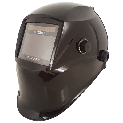 HELMET WELD PLATINUM DARK KNIGHT W/SAFE