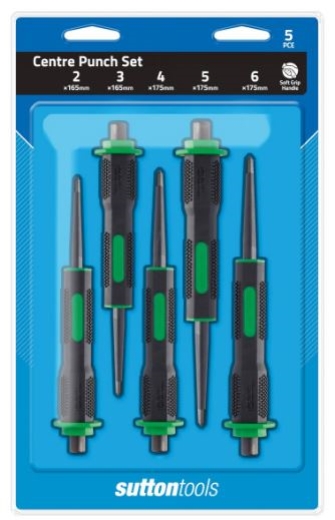 PUNCH SET CENTRE SOFT GRIP 5PC