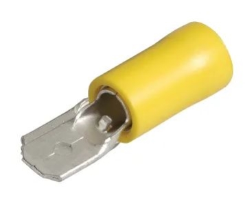 TERMINAL BLADE MALE YLW 6.3MM PK11