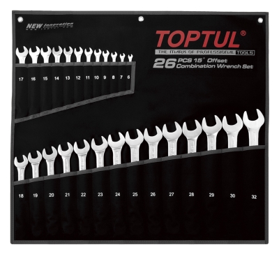 WRENCH SET HD R&OE 6-32mm 26PC T/TUL