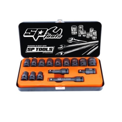 SOCKET SET IMPACT 1/2DR 6PT 15PC METRIC