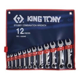 WRENCH SET STUBBY R&OE 8-19MM 12PC
