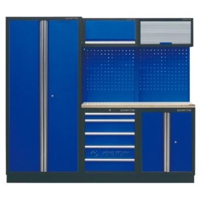 WORKSTATION 2275mm WOODEN TOP BLU