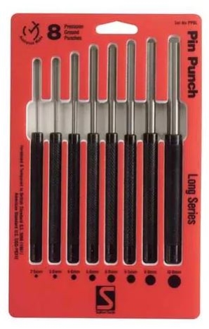 PIN PUNCH SET 2.5- 10MM 8PC