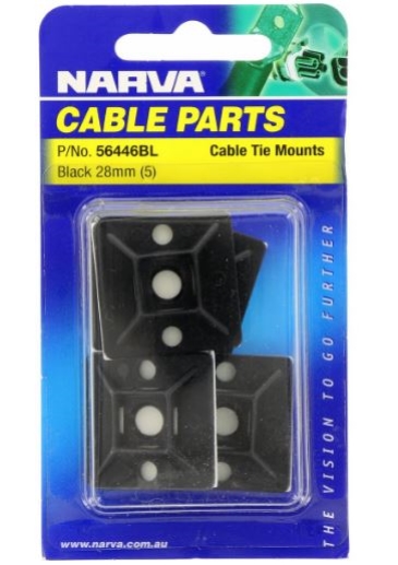 MOUNT CABLE TIE 28MM BLK PK5