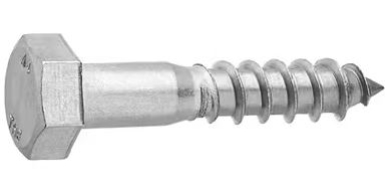 COACH SCREW M6X65 SS316