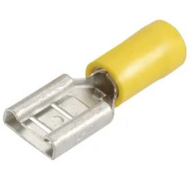 TERMINAL BLADE FEMALE YLW 6.3MM PK12
