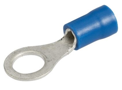 TERMINAL RING BLUE 6.3MM PK20