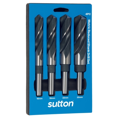DRILL SET REDUCED SHANK METRIC 4PC