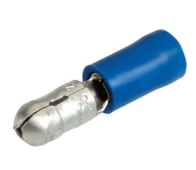 TERMINAL BULLET MALE BLUE 5MM PK14