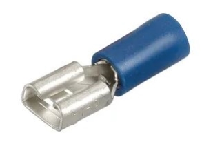 TERMINAL BLADE FEMALE BLUE 6.3MM PK14