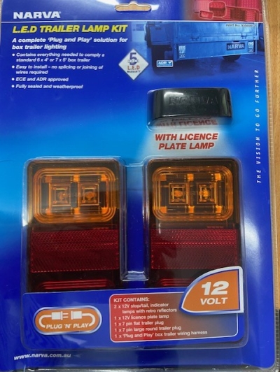 LIGHT KIT TRAILER 12V MDL35 RECTANGLE