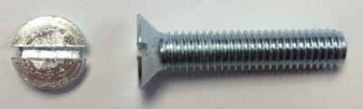 M SCREW M6X16 CSK SLOT ZP