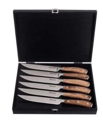 STEAK KNIFE SET WOODEN HANDLE