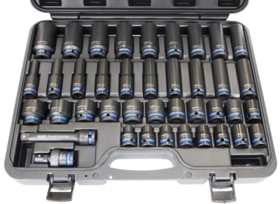 SOCKET SET IMPACT MET DEEP & STD 1/2DR 40PC SP20322