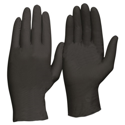 GLOVES DISP NITRILE P/FREE BLK LG BX100