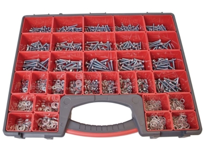 M SCREW NUT&WASHER ASST MET 2825PC