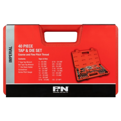 TAP & DIE SET IMPERIAL 40PC P&N