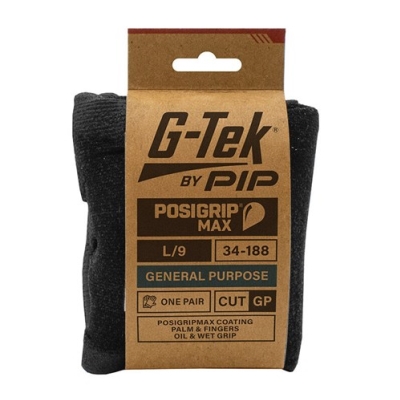 GLOVES G-TEK #9 LRG POSIGRIPMAX PR