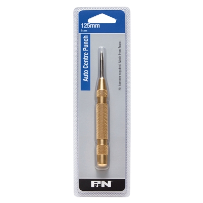 PUNCH CENTRE AUTO 125MM BRASS