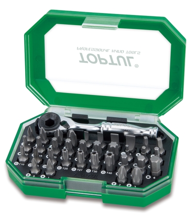 SCREWDRIVER & BIT SET + RATCHET 35PC