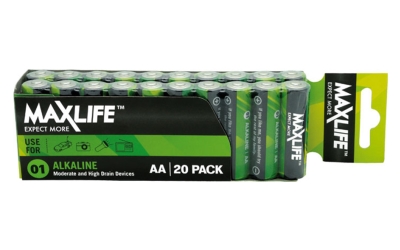 BATTERY AA MAXLIFE PK20